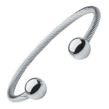 Cable Magnetic Bracelet with Stainless Balls