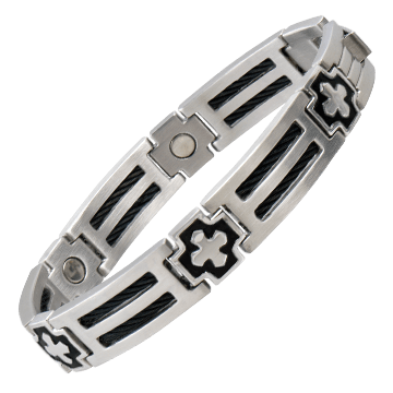 Cross Cable Stainless Magnetic Bracelet